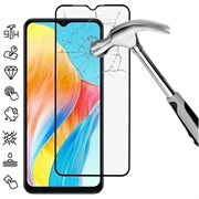 Pellicola salvaschermo in vetro temperato a Copertura Totale per Oppo A18 - Bordo Nero