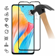 Pellicola salvaschermo in vetro temperato - 9H - a Copertura Totale per Oppo A58 4G - Bordo Nero