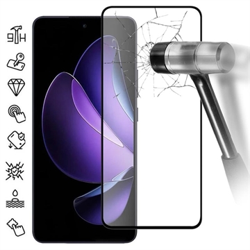 Pellicola salvaschermo in vetro temperato a Copertura Totale per Oppo Reno13 F - Bordo Nero