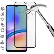 Pellicola salvaschermo in vetro temperato - 9H - a Copertura Totale per Samsung Galaxy A05s - Bordo Nero