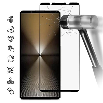 Pellicola salvaschermo in vetro temperato a Copertura Totale per Sony Xperia 1 VI - Bordo Nero