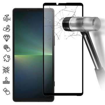 Pellicola salvaschermo in vetro temperato a Copertura Totale per Sony Xperia 10 VI - Bordo Nero