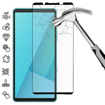 Sony Xperia 10 VII Protezione dello schermo in vetro temperato a copertura totale - 9H - Bordo nero