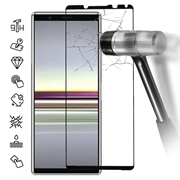 Pellicola salvaschermo in vetro temperato - 9H - a Copertura Totale per Sony Xperia 5 V - Bordo Nero