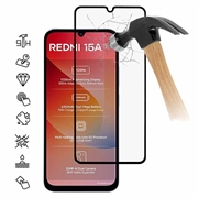Xiaomi Redmi 15a Protezione dello schermo in vetro temperato a copertura totale - 9H - Bordo nero