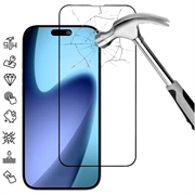 iPhone 17 Air Protezione dello schermo in vetro temperato a copertura totale - 9H - Bordo nero