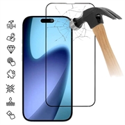 iPhone 18 Pro Protezione dello schermo in vetro temperato a copertura totale - 9H - Bordo nero