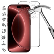 iPhone 18 Pro Max Protezione dello schermo in vetro temperato a copertura totale - 9H - Bordo nero
