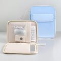 Custodia a libro per tablet/laptop con scomparti multipli - Blu