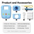 Fotocamera G01 Kids con stampa istantanea - 48MP, 1080p - Blu