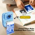 Fotocamera G01 Kids con stampa istantanea - 48MP, 1080p - Blu