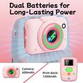Fotocamera G01 Kids con stampa istantanea - 48MP, 1080p - Rosa