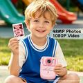 Fotocamera G01 Kids con stampa istantanea - 48MP, 1080p - Rosa