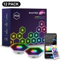 Pannelli luminosi da parete G01 Smart Hexagon con LED RGB - 12 pezzi