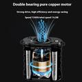 Ventilatore portatile da cintura G30 con power bank e luce LED - 15000 giri/min - Nero
