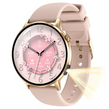 G34 Smart Watch AMOLED da 1,32" con chiamate Bluetooth, monitoraggio della salute e tracciamento del fitness - Rosa