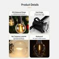 G40 filari di luci LED a energia solare con 50 lampadine e 2 di ricambio, con telecomando - 30m