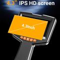 Endoscopio industriale impermeabile G41 con schermo IPS da 4.3" - 10m - Nero