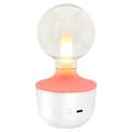 Lampada da tavolo con effetto fiamma G80 / Luce notturna multicolore RGB - Bianca