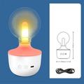 Lampada da tavolo con effetto fiamma G80 / Luce notturna multicolore RGB - Bianca