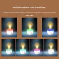 Lampada da tavolo con effetto fiamma G80 / Luce notturna multicolore RGB - Bianca
