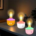 Lampada da tavolo con effetto fiamma G80 / Luce notturna multicolore RGB - Bianca