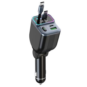 GC15 Caricabatterie da auto da 83W con monitoraggio della tensione in tempo reale - Nero