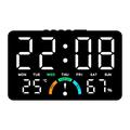 Sveglia digitale a LED GH9007 con indicatore di umidità - Nero