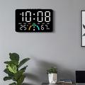 Sveglia digitale a LED GH9007 con indicatore di umidità - Nero