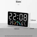 Sveglia digitale a LED GH9007 con indicatore di umidità - Nero