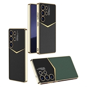 Custodia ibrida per Samsung Galaxy S25 Ultra elettroplaccata GKK - Nera