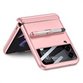 GKK Custodia ibrida per Samsung Galaxy Z Flip3 5G con penna stilo - rosa