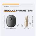 GM-362 RIC: apparecchio acustico ricaricabile per anziani - Beige / Nero