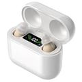 Apparecchi acustici CIC ergonomici GM-912T con custodia di ricarica - Beige / Bianco