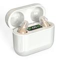 Apparecchi acustici CIC ergonomici GM-912T con custodia di ricarica - Beige / Bianco