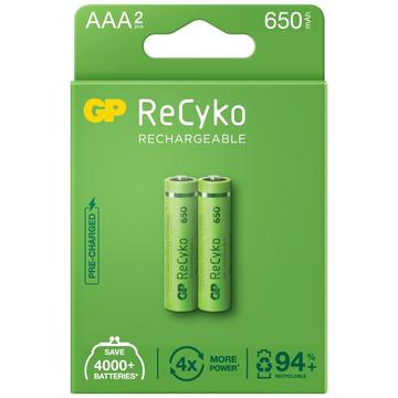 GP ReCyko 650 Batterie AAA ricaricabili 650mAh - 2 pezzi.