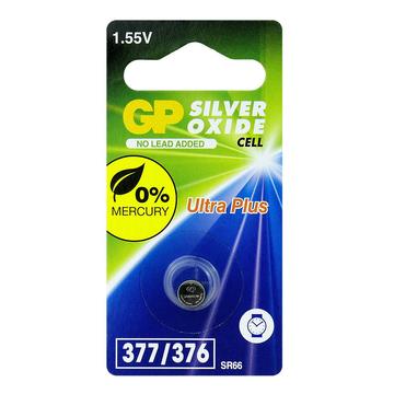 Batteria a bottone GP Ultra Plus all\'ossido d\'argento 377/SR66