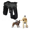 GP197 Cinghia pettorale regolabile per imbracatura per cani per action camera - Nero