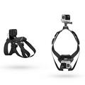 GP197 Cinghia pettorale regolabile per imbracatura per cani per action camera - Nero
