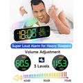 GS-G9 Sveglia digitale LED RGB dinamica con ampio display e vibrazione - Bianca