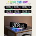 GS-G9 Sveglia digitale LED RGB dinamica con ampio display e vibrazione - Bianca