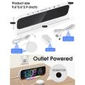 GS-G9 Sveglia digitale LED RGB dinamica con ampio display e vibrazione - Bianca