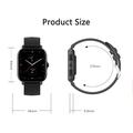 Orologio intelligente GT21 con display HD da 1.75" - Monitoraggio della frequenza cardiaca e dell\'ECG, IP67 - Nero