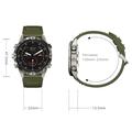 Smartwatch da esterno GT45 con lingua danese - Display HD da 1.6" - Verde