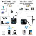 Trasmettitore/ricevitore audio Bluetooth 6.0 GT83 per auto, aereo, TV - USB-C/3.5mm - Nero