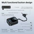 Trasmettitore/ricevitore audio Bluetooth 6.0 GT83 per auto, aereo, TV - USB-C/3.5mm - Nero