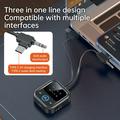 Trasmettitore/ricevitore audio Bluetooth 6.0 GT83 per auto, aereo, TV - USB-C/3.5mm - Nero