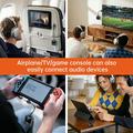 Trasmettitore/ricevitore audio Bluetooth 6.0 GT83 per auto, aereo, TV - USB-C/3.5mm - Nero