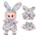 Set vestito e fascia da giardino per mini figure Labubu 17cm - Blu