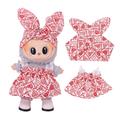 Set vestito e fascia da giardino per mini figura Labubu 17cm - Cuori